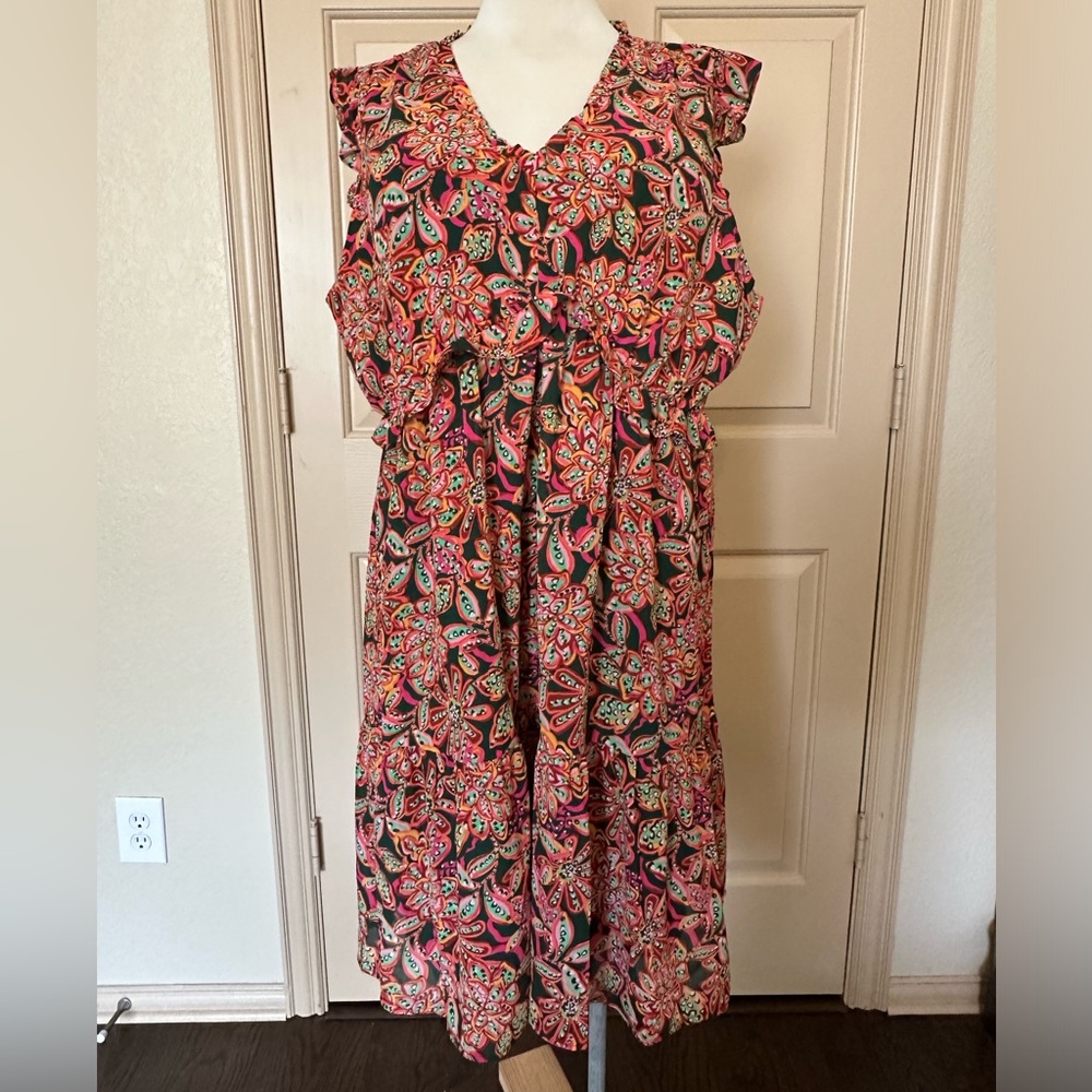 NWT J Crew Floral sleeveless lined dress with ruffle detail- multiple sizes
